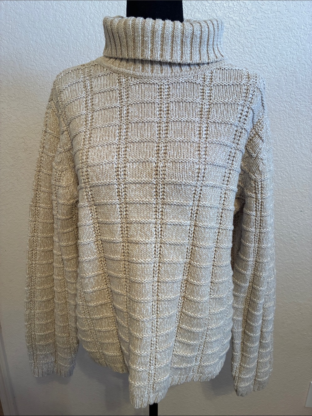 Cozy Cream Cable Knit Turtleneck Sweater